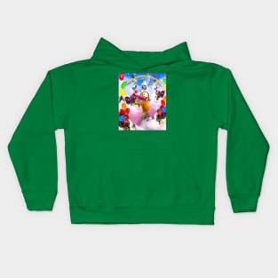 Cook Dog Riding Goat in Space Kids Hoodie